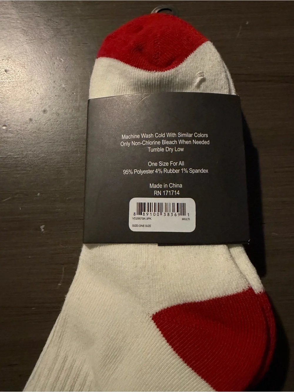 Von Dutch White Crew Socks with Dark Green Accents